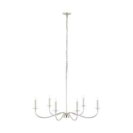 Z-Lite Arrington 6 Light Chandelier, Polished Nickel 2301-42PN